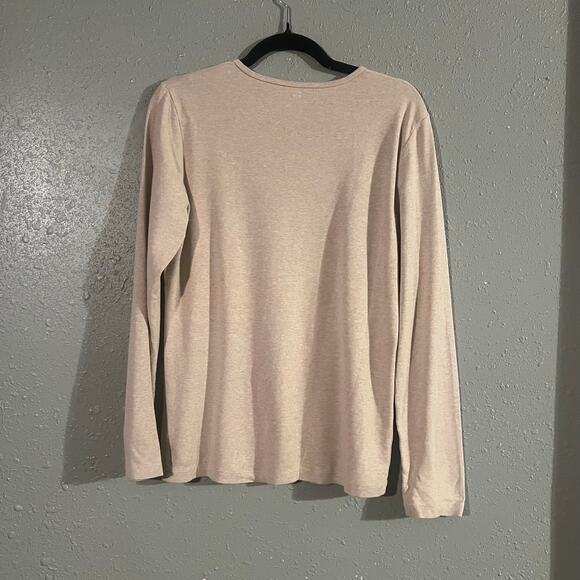 VTG Jones New York Sport Women's Beige XL Long Sleeve 100% Cotton Top Workwear - Picture 4 of 7